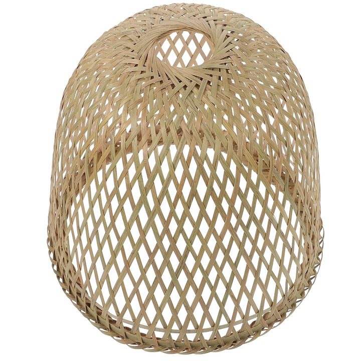 Abajur pandantiv bambus natural 24x23.5x23.5cm maro