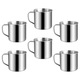 Set 6 cani din inox ZYBLSSBB LSM2xh11759-BCS0112381-1, 245 ml, argintiu