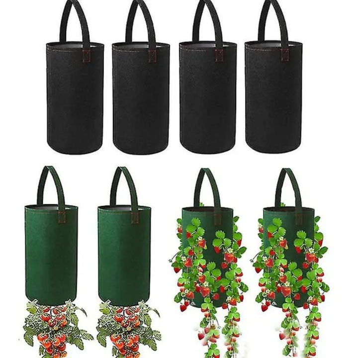 Ghiveci suspendat pentru plante, sac textil, negru, 38x22cm