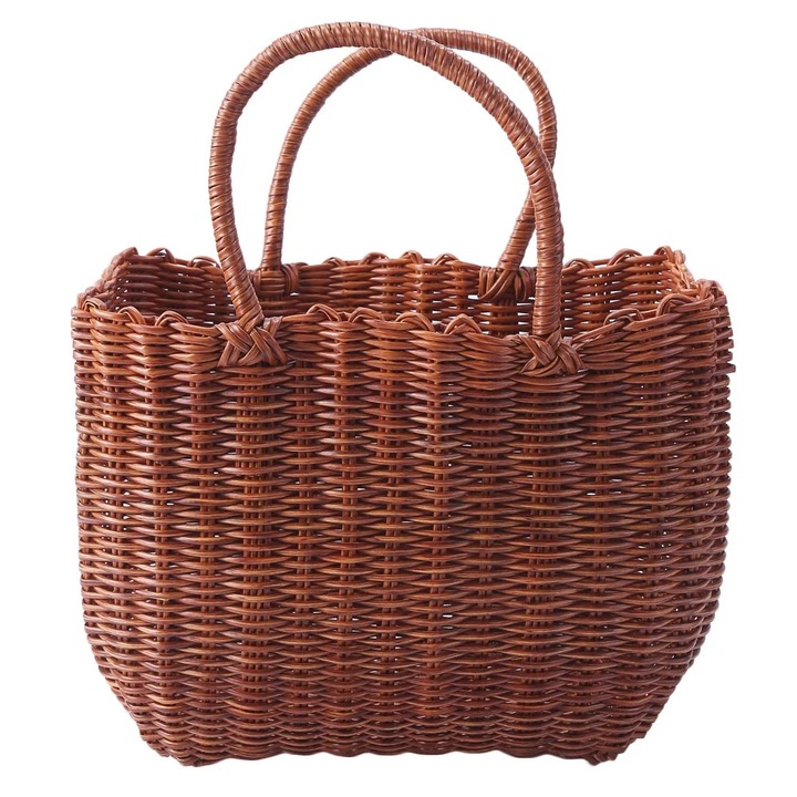 Cos picnic plastic maro 25x18x12cm multifunctional