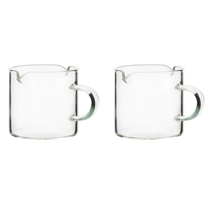 YANYXR átlátszó üveg pohár szett, 2 db, 120ml, 8.5x6x5.5cm V