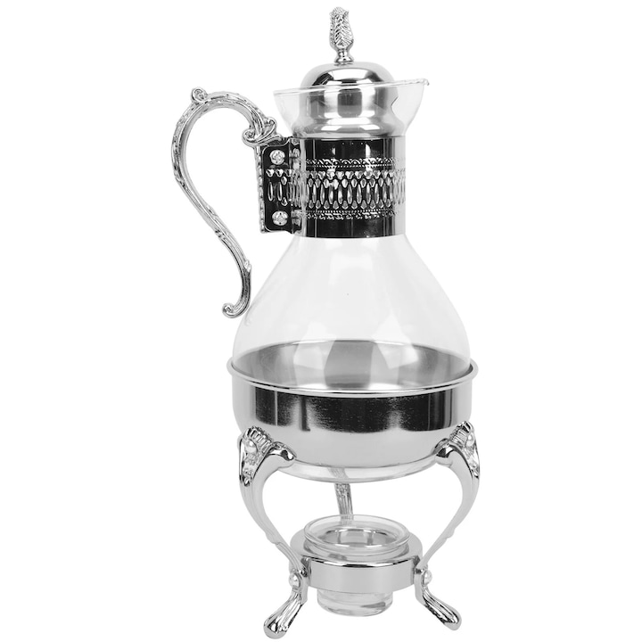 Cafetiera ZYBLSSBB LSM2xh12491-BCS0122621, din sticla si inox, argintiu/transparent