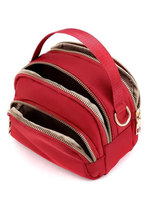 Női crossbody táska, mini, multifunkcionális, nylon, 14x8x17cm és 12x6x17cm, fekete