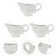 Set 3 cani ceramica alba pentru lapte si cafea 250ml