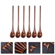 Linguri pentru miere YANYXR BCS3237390, din lemn cu maner lung, maro, set 6, 20 x 3 x 1 cm