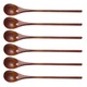 Linguri pentru miere YANYXR BCS3237390, din lemn cu maner lung, maro, set 6, 20 x 3 x 1 cm