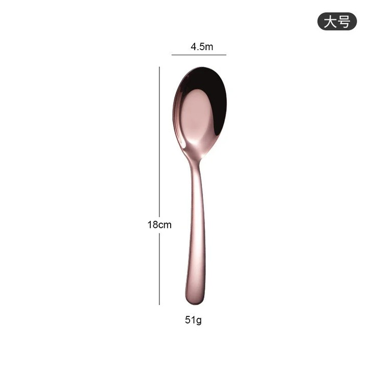 Lingura supa, inox, rose gold, 18x4.9x4.5cm