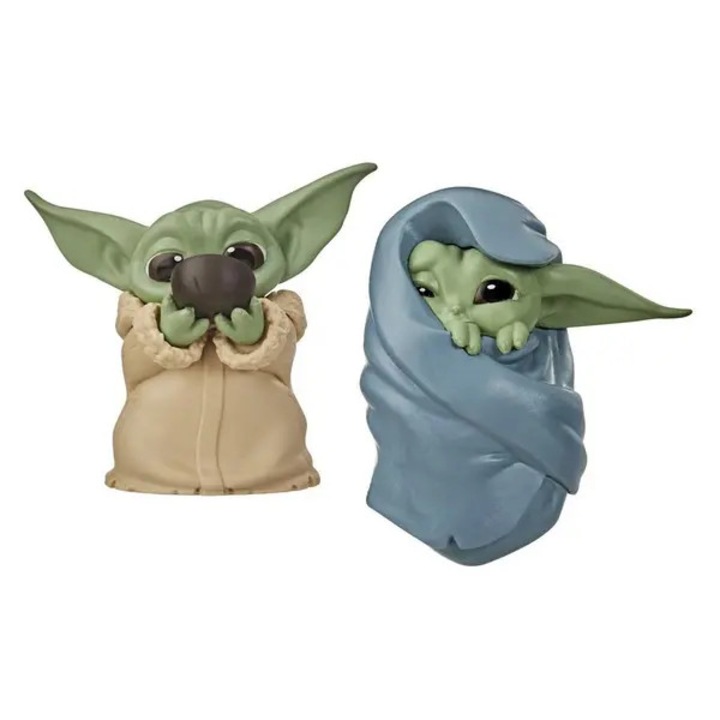 2 db-os Baby Yoda The Mandalorian figura szett, többszínű, 8x8x6.5cm