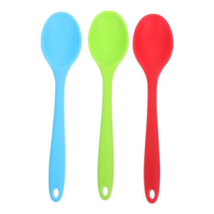 Set 3 linguri supa silicon multicolor 20.5x4.5x1.5cm