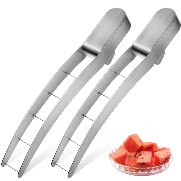Feliator pepene cuburi inox 24x3x2cm set 2 piese