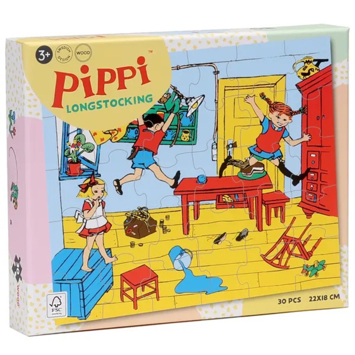 Pippi puzzle 30 darabos többszínű 18x22x0.3cm