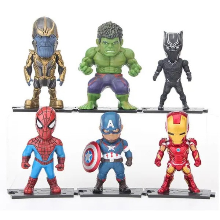 Avengers 6 figurás készlet, 7-8cm, többszínű