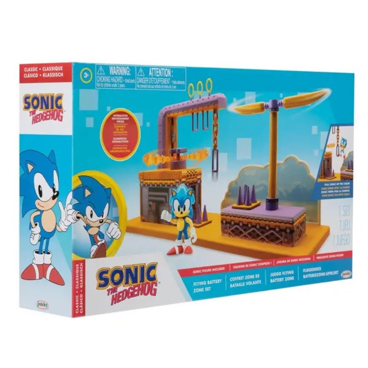 Sonic Flying Battery Zone játékszett, figura, kiegészítők, többszínű, 6cm