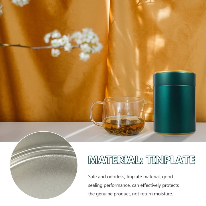 Recipient pentru depozitare ceai ZYBLSSBB LSM2xh4043-BCS0120967-3, din tabla (tinplate), etans cu capac, reutilizabil, multicolor