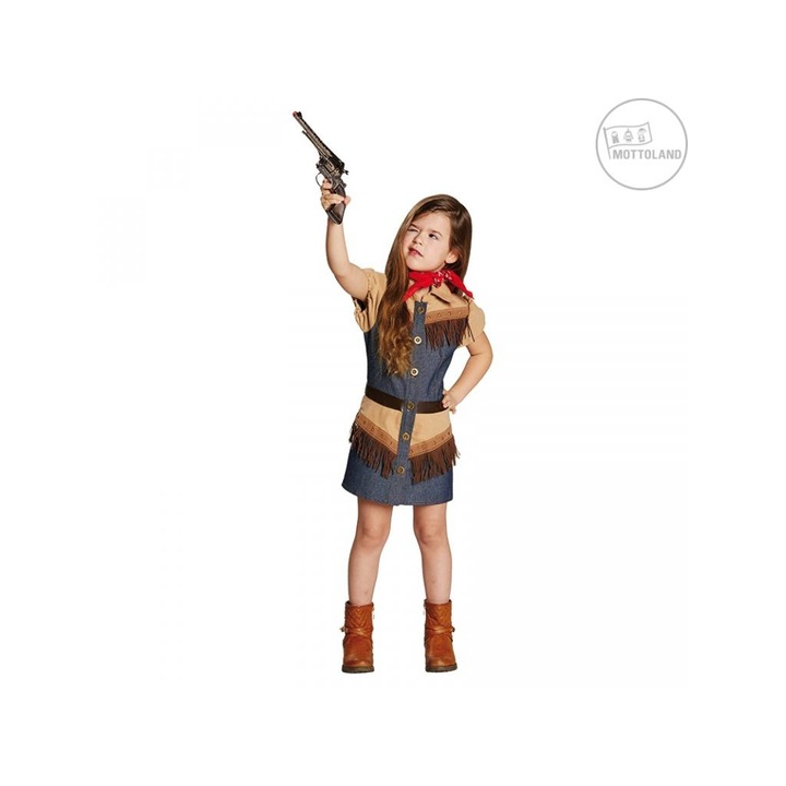 Cowboy lány lány jelmez 152-es méretben 10-12 éveseknek