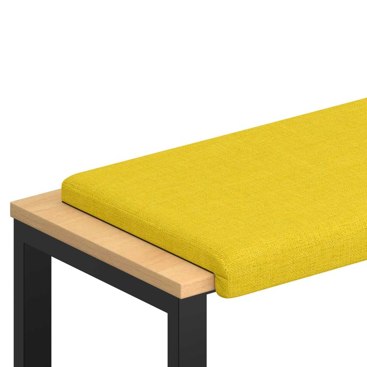 Perna pentru banca vidaXL, Tesatura Galben Deschis Adancime 35 cm