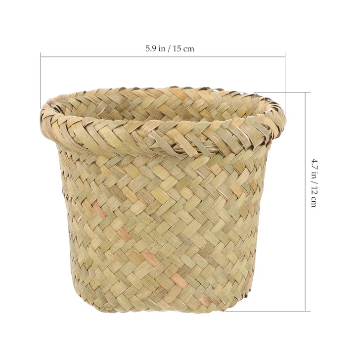 Cos depozitare multifunctional iarba de mare 15x15x12cm bej
