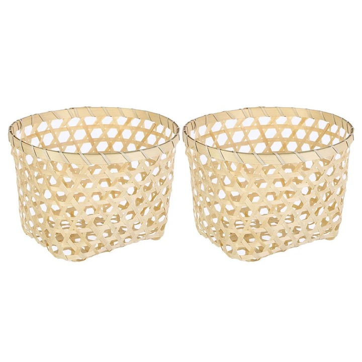 Cos de fructe YANYXR bambus 25x14x17cm set 2 buc