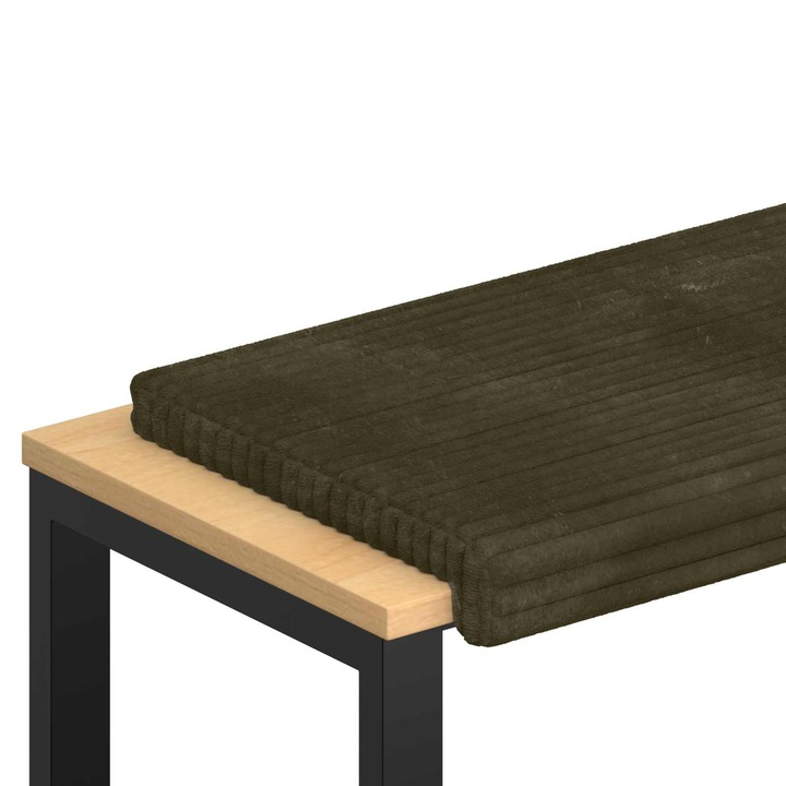 Perna pentru banca Catifea pufoasa vidaXL, Verde Adancime 35 cm
