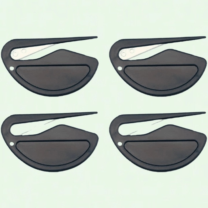Set 4 deschizatoare scrisori, negru, 14cm