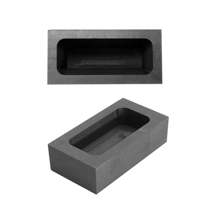 Matrita pentru lingou din grafit ZYBLSSBB LSM2xh3816-BCS0122548, pentru topire si turnare metale neferoase, negru, 10 x 5 x 2.5 cm