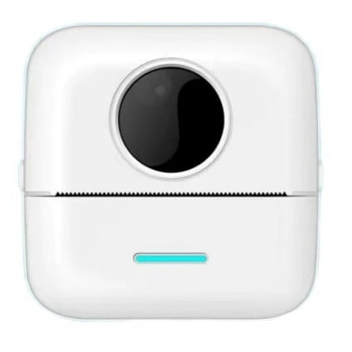 Imprimanta termica portabila Bluetooth alba 8.2x8.2x4.5cm