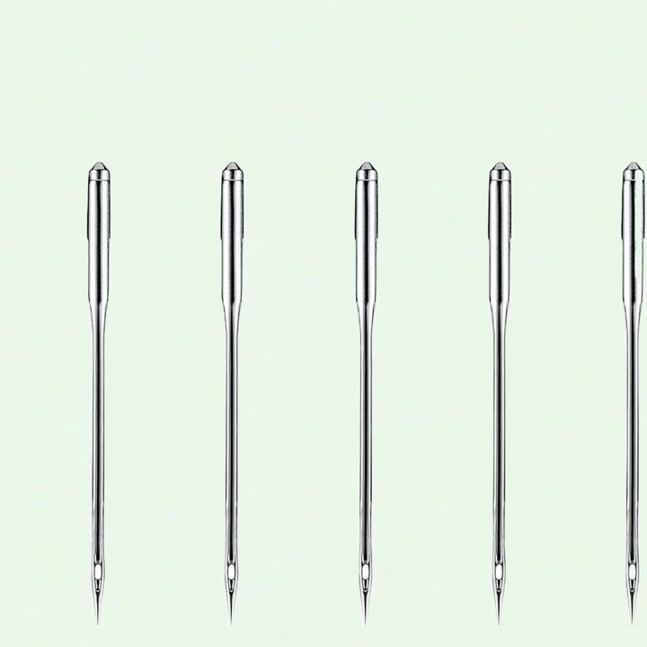 Varrógéptű, 10 darab, strapabíró acél, 100/16 méret, univerzális, fehér