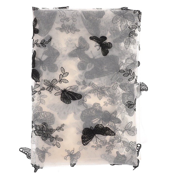 Material textil din tifon, 145x90cm, alb, pentru croitorie si decorare rochii