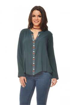 Camasa Dama Verde inchis Deco, S Camasa Dama Verde inchis Deco, S