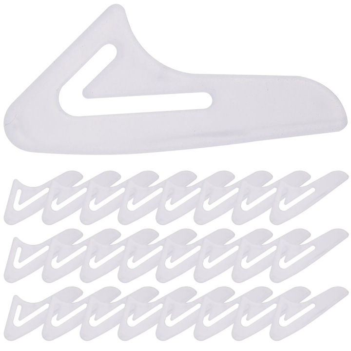 Set 25 protectii varf cutite plastic transparent 3.5x1.5x1cm