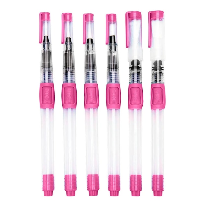 Set pensule acuarela YANYXR roz 17.4x8x2cm cu rezervor apa