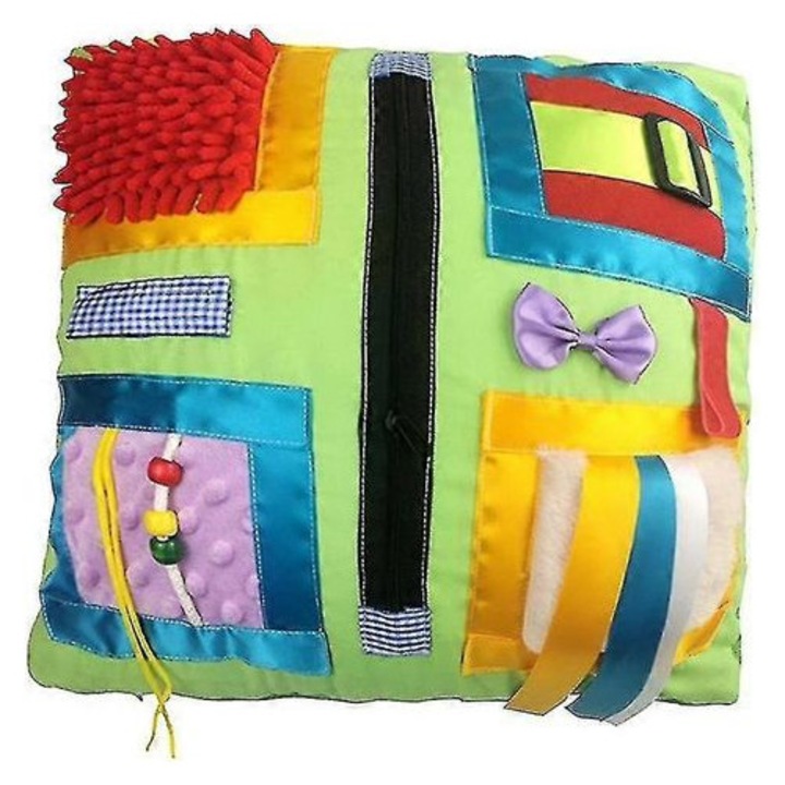 Többszínű demencia aktivitás párna 45x55x4cm nylon-selyem
