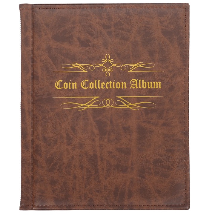 YANYXR érmegyűjtő album 26.5x21x1cm PU átlátszó 200 rekeszes