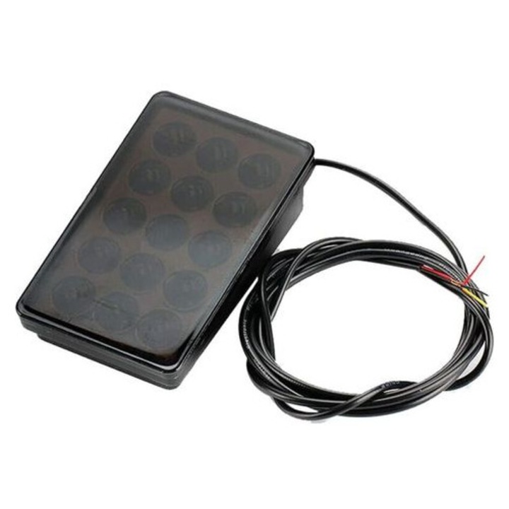 LED autós hátsó lámpa 15 LED F1 fekete