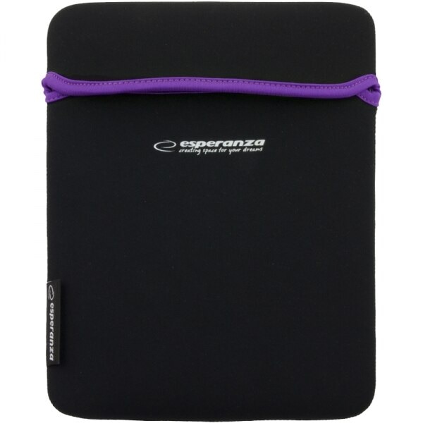 Husa de neopren Esperanza pentru tableta 9.7, negru si violet