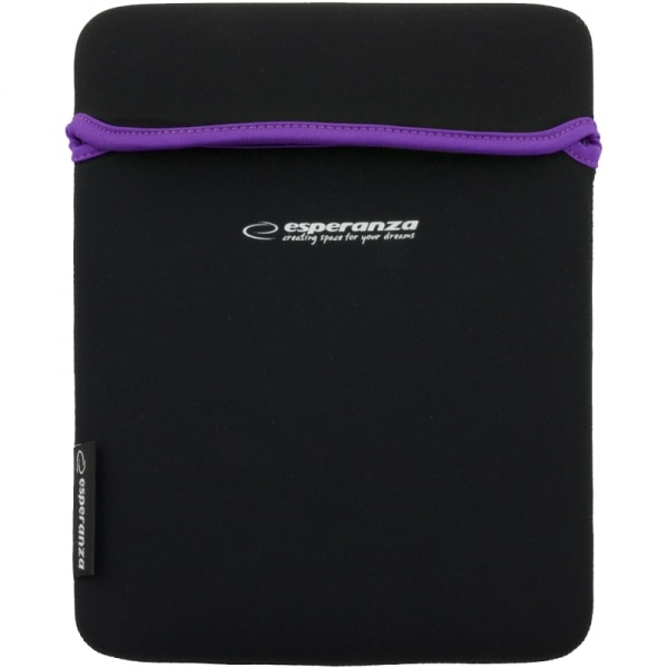 Husa de neopren Esperanza pentru tableta 9.7, negru si violet