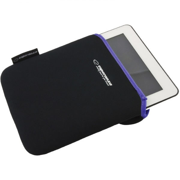 Husa de neopren Esperanza pentru tableta 9.7, negru si violet