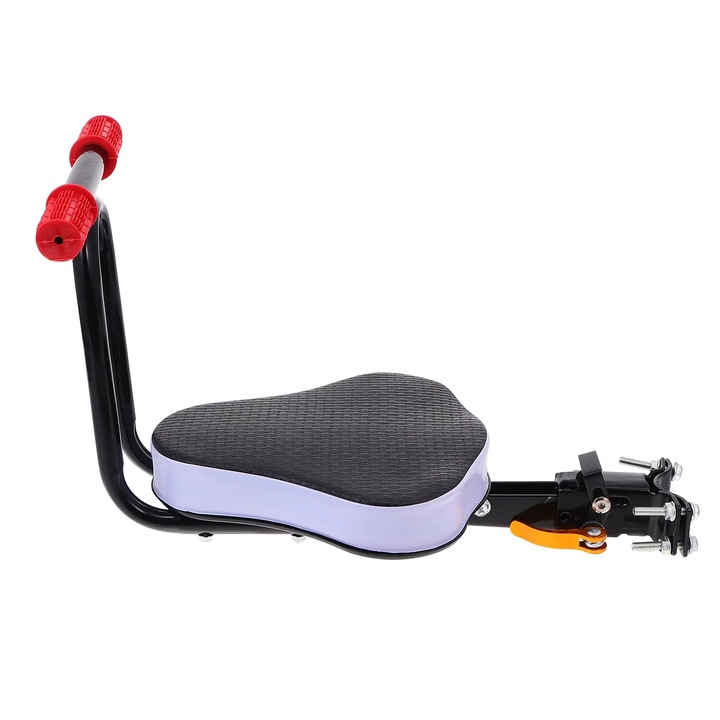 Scaun copii bicicleta, negru, 40x27x21cm, otel carbon, burete
