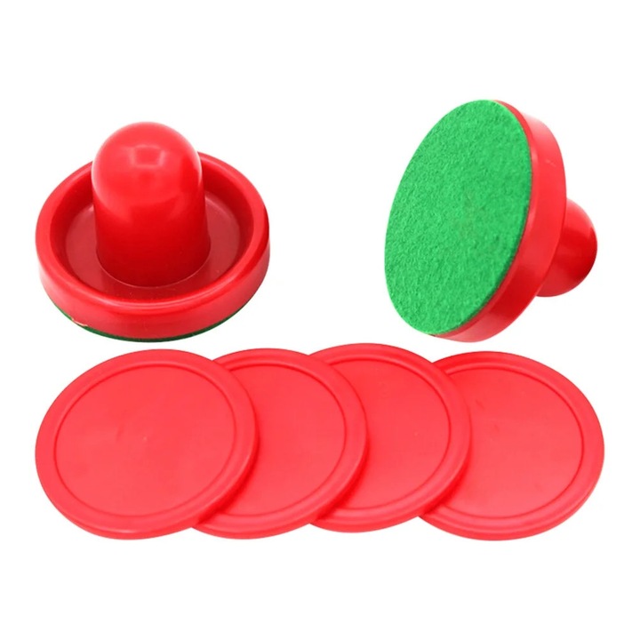 Discuri inlocuitoare pentru air hockey, set, rasina, alb, 5cm