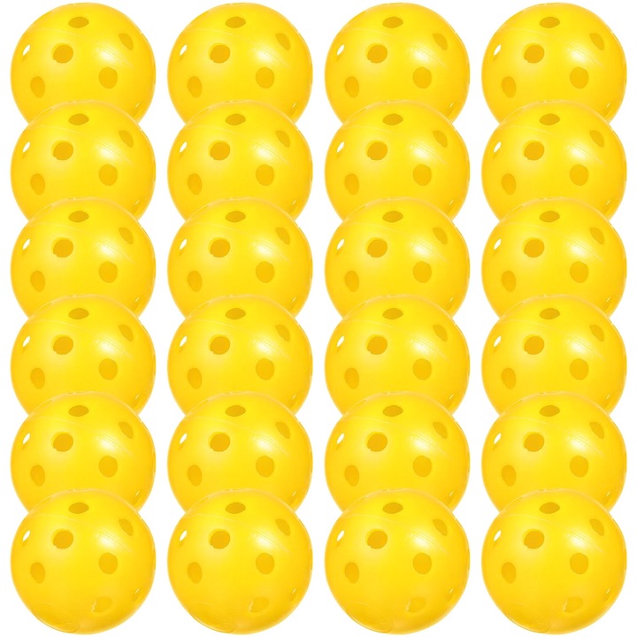 Mingi de antrenament golf YANYXR, gaurite, galbene, 4.2x4.2x4.2cm, set 24 bucti