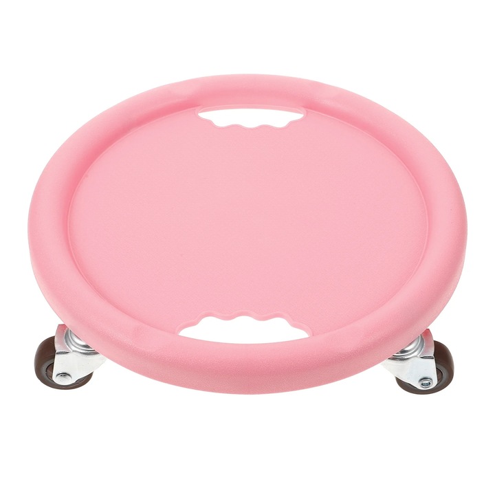 Discul abdominal rotativ 360, roz, 28x28x7cm, saltea 33x37x1cm