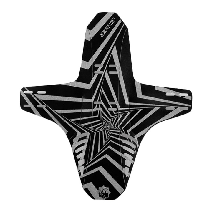 Aparatoare noroi fata pentru bicicleta ZYBLSSBB LSM2xh4482-BCS0158917, din PP flexibil, universal pentru MTB/road, negru/alb, 30 x 27.5 cm