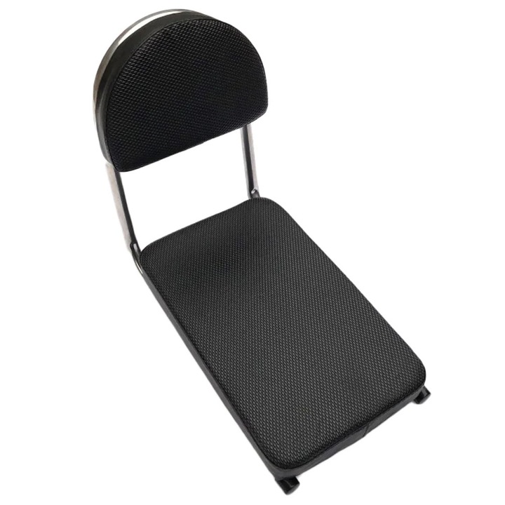 Scaun copii bicicleta spate, negru, piele, 30x17x3.5cm