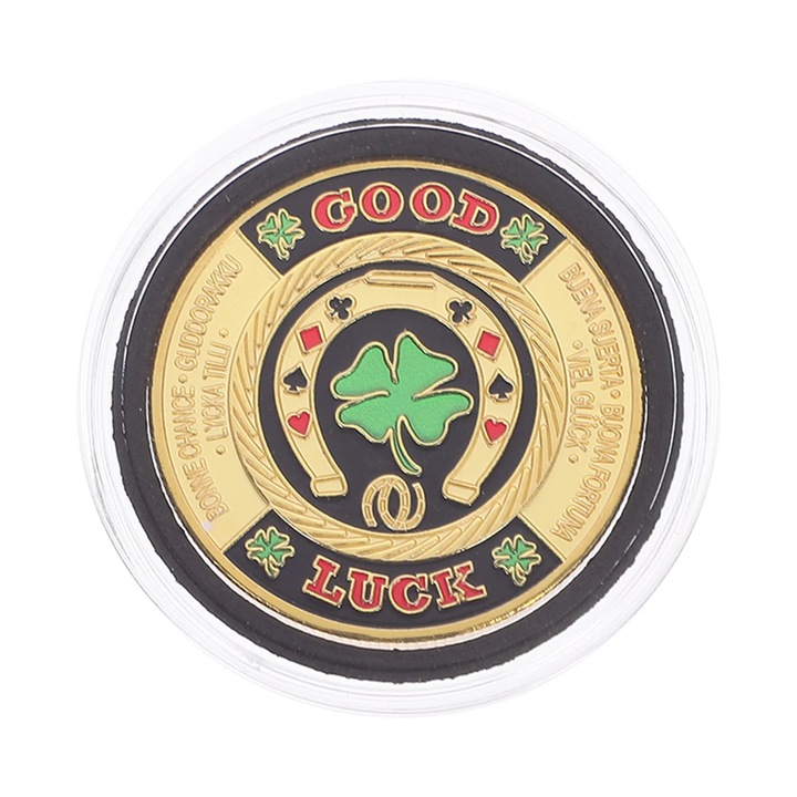 Protectie carti poker, ABS si cupru, 5.10x5.10x0.80cm, set
