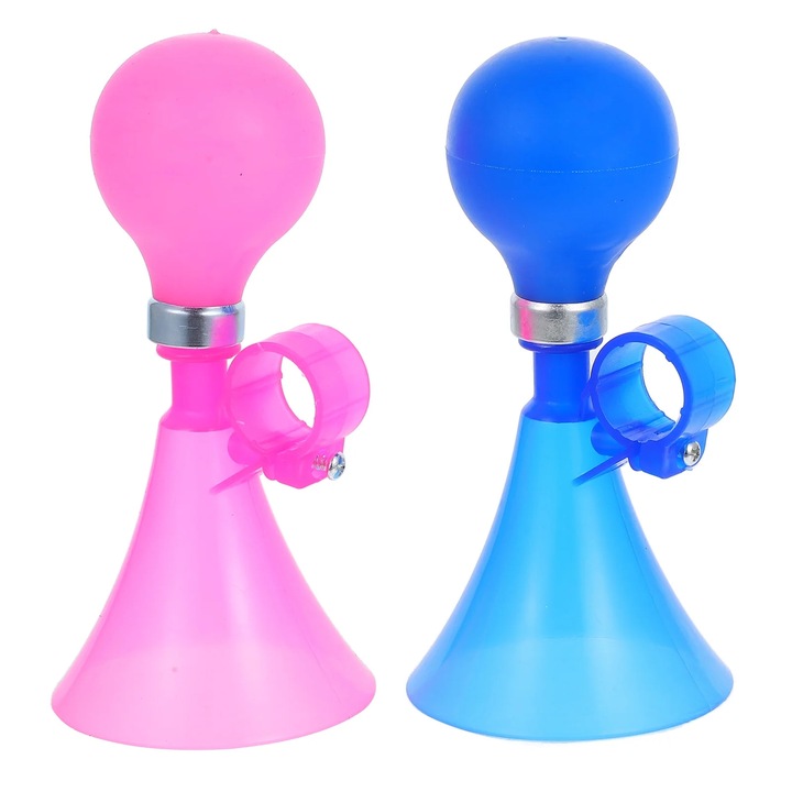 Sonerie bicicleta set 2 piese, plastic, multicolor, 15x7.2x7.2cm