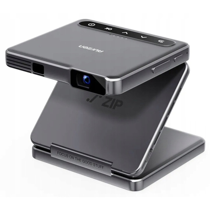 AURZEN Zip Tri-Fold Mini HD projektor, 1280x720, szürke, kompakt