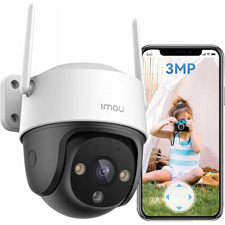 Camera supraveghere Imou Cruiser SE+ 3MP, 360°, rezistenta IP66, negru