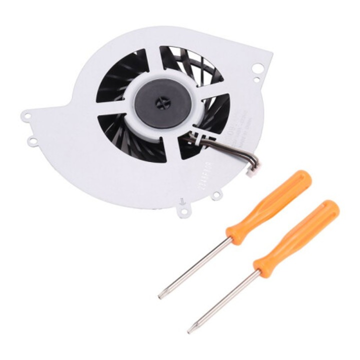 Ventilator intern racire pentru consola PS4 1100, metalic, argintiu, 14x11x4cm