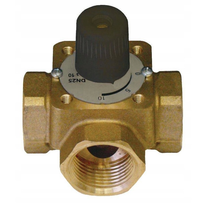 Смесителен кран 3 пътя Herz 3/4", месинг, DN20, 6.3 m3/h, EPDM