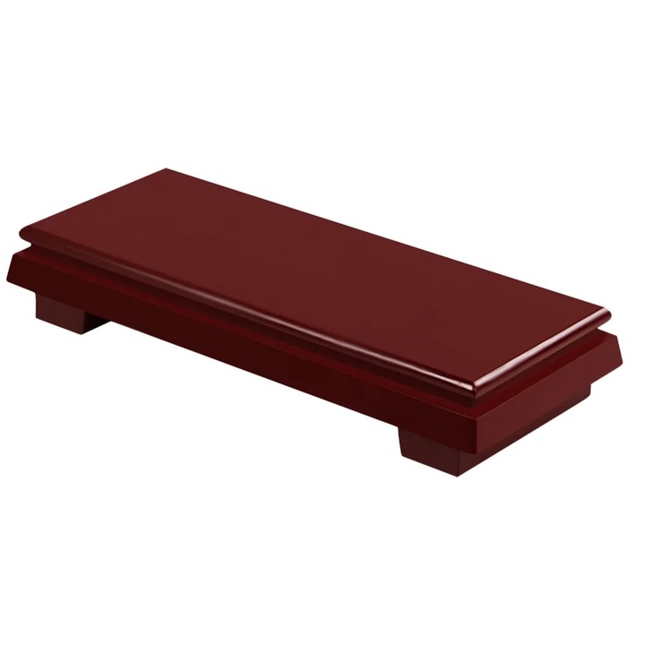 Suport pentru obiecte decorative ZYBLSSBB LSM2xh6516-BCS0169911, din lemn, rosu inchis, 13 x 7 x 4 cm